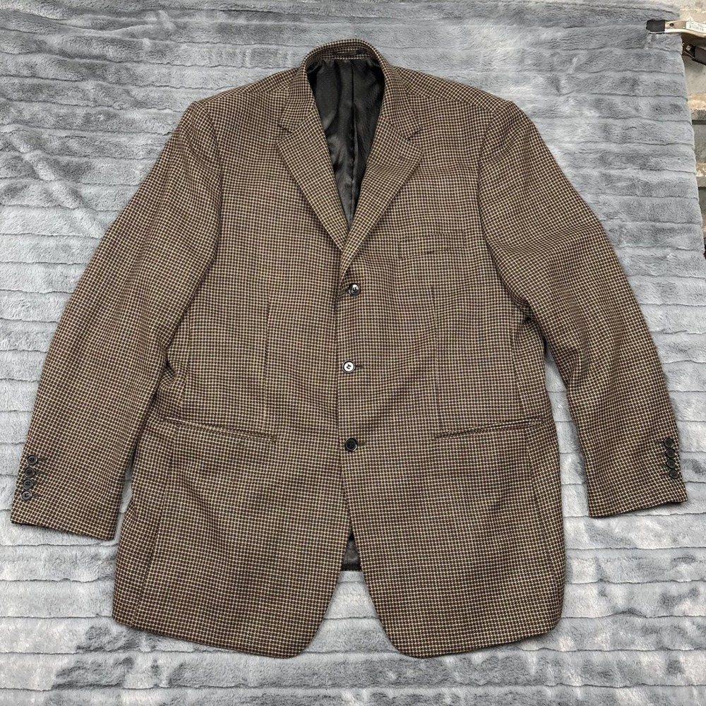 Mantoni Sport Coat Mens 48 Brown Virgin Wool Super 140s 3-Button Blazer Italy